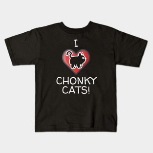 I Heart Chonky Cats! Kids T-Shirt